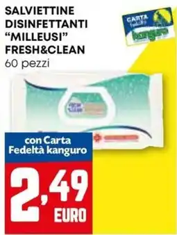 Kanguro Salviettine disinfettanti Milleusi Fresh&Clean offerta
