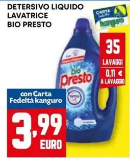Kanguro Detersivo liquido lavatrice bio presto offerta