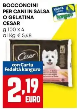 Kanguro Bocconcini per cani in salsa o gelatina Cesar offerta