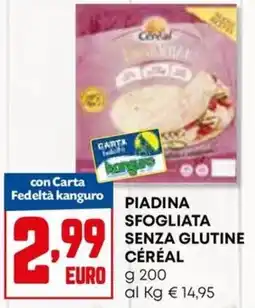 Kanguro Piadina sfogliata senza glutine céréal offerta