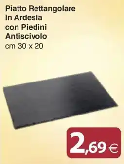 Docks Cash&Carry Piatto Rettangolare in Ardesia con Piedini Antiscivolo offerta
