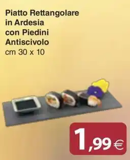 Docks Cash&Carry Piatto Rettangolare in Ardesia con Piedini Antiscivolo offerta