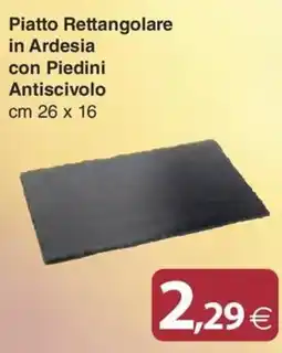 Docks Cash&Carry Piatto Rettangolare in Ardesia con Piedini Antiscivolo offerta