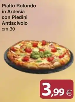 Docks Cash&Carry Piatto Rotondo in Ardesia con Piedini Antiscivolo offerta
