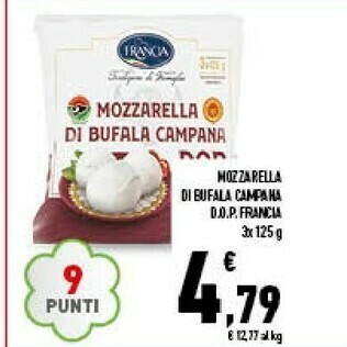 Conad Superstore Francia mozzarella di bufala campana dop offerta