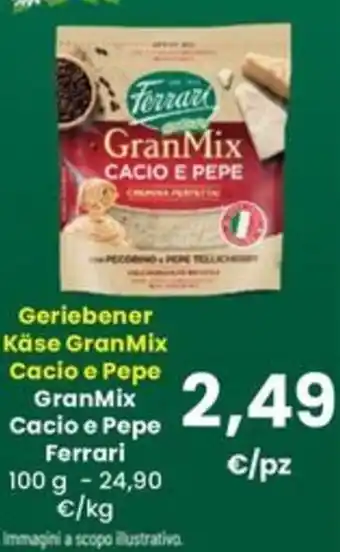 Gerriebener Käse GranMix Cacio e Pepe Ferrari