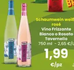 Interspar Schaumwein weiß rosé Vino Frizzante Bianco o Rosato Tavernello offerta