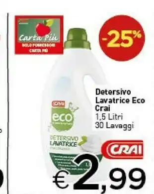 Crai Eco crai detersivo lavatrice offerta