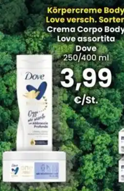 Interspar Crema Corpo Body Love assortita Dove offerta