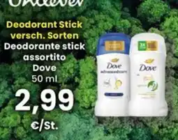 Interspar Deodorante stick assortito Dove offerta