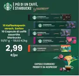 Interspar Kaffee kapseln Starbucks offerta