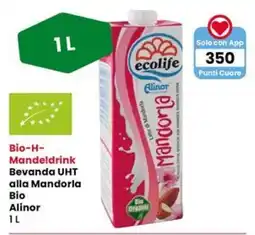 Interspar Bio-H-Mandeldrink Bevanda UHT alla Mandorla Bio Alinor offerta