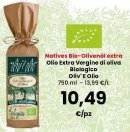 Interspar Natives Bio-Olivenöl extra Olio Extra Vergine di oliva Biologico Oliv' E Olio offerta