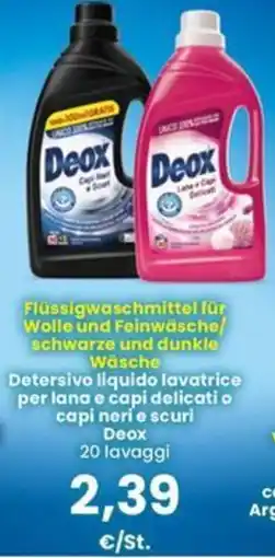Interspar Detersivo liquido lavatrice per lana e capi delicati o capi neri e scuri Deox offerta