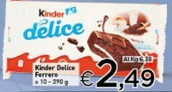 Crai Kinder delice con latte 390 g(ml) offerta