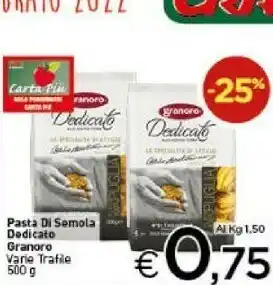 Crai Granarolo pasta di semola offerta
