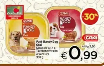 Crai Crai pate randy dog manzo offerta