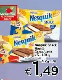 Crai Nesquik snack al latte 130 g(ml) offerta