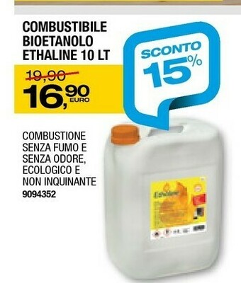 Combustibile bioetanolo ethaline 10 lt