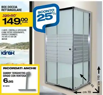 Bricofer Box doccia rettangolare offerta