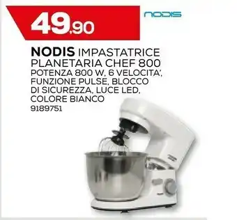 Impastatrice planetaria chef 800 potenza 800 w