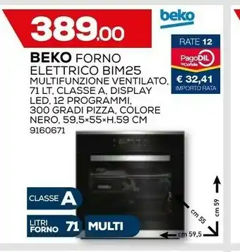 Bricofer Forno elettrico bim25 multifunzione ventilato offerta