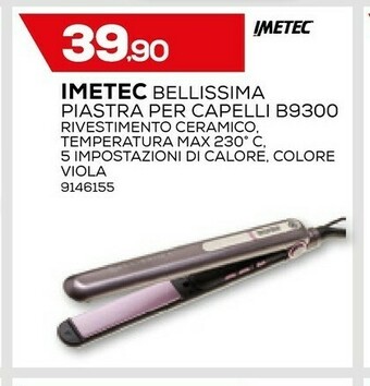 Bellissima piastra per capelli b9300