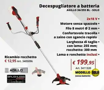 Einhell Einehll decespugliatore a batteria agillo 36/255 bl - solo offerta