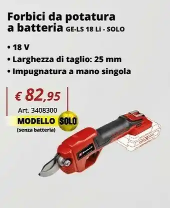Einhell Forbici da potatura a batteria offerta