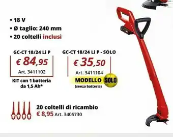 Einhell Einhell kit con 1 batteria offerta