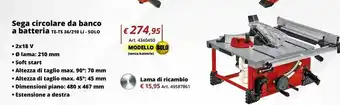 Einhell Einhell sega circolare da banco a batteria offerta