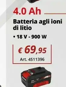 Einhell Einhell batteria agli ioni di litio offerta