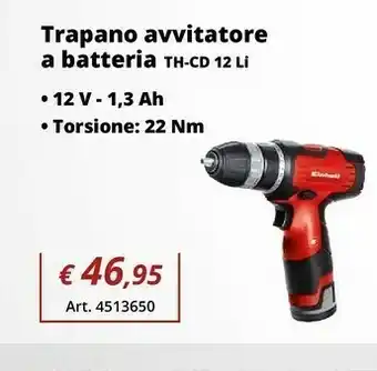 Einhell Trapano avvitatore a batteria offerta
