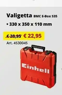 Einhell Einhell e-box s35 cassetta degli attrezzi plastica rosso offerta