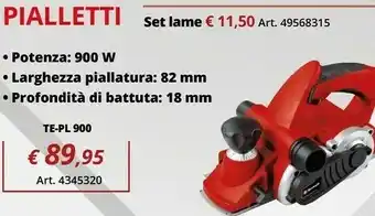 Einhell te-pl 900 nero, rosso 900 w