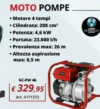 Einhell gc-pw 46 motore pompe 4.6 kw