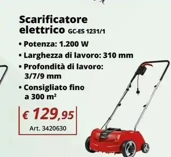 Einhell gc-es 1231/1 scarificatore 1200 w nero, rosso