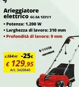 Einhell Einhell gc-sa 1231/1 scarificatore 1200 w 28 l nero, rosso offerta