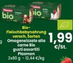 Interspar Omogeneizzato alla carne Bio gusti assortiti Plasmon offerta