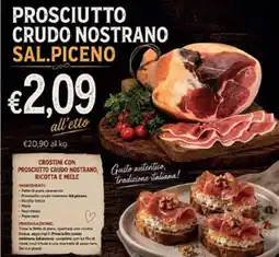 Coal Prosciutto crudo nostrano Sal Piceno offerta