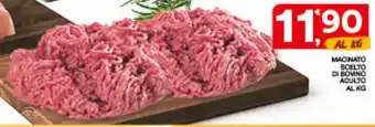 Macinato scelto di bovino adulto
