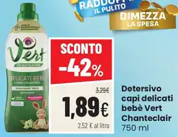 Coop famiglia cooperativa Detersivo capi delicati bebè Vert Chanteclair offerta