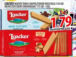 Il Genio Supermercato Loacker wafer thins napolitaner nocciola/meno zuccheri cremkakao offerta