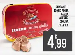 Netto Supermercati Sardanelli tonno pinna gialla all'olio di oliva offerta