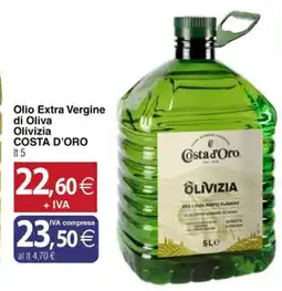 Docks Cash&Carry Olio Extra Vergine di Oliva Olivizia Costa d'Oro offerta
