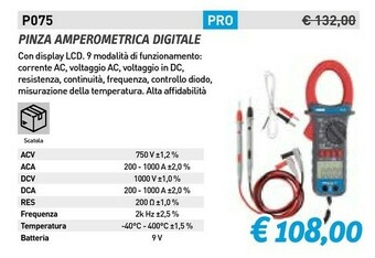 Fervi Pinza amperometrica digitale offerta