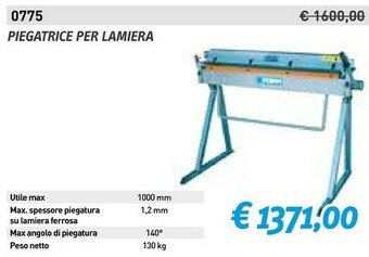 Piegatrice per lamiera