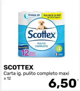 Iper Tosano Scottex carta ig. pulito completo maxi offerta