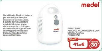 Bimbo Store Medel family plus aerosol a compressore con doccia nasale offerta