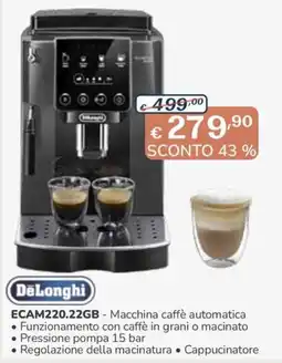 Al Pentolone DeLonghi ECAM220.22GB - Macchina caffè automatica offerta